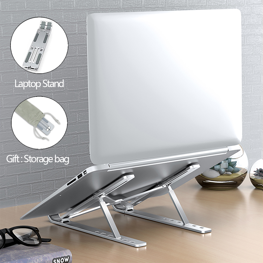 Laptopställ i aluminiumlegering för macbook air 13 m3 14 15 16 tum, justerbart och bärbart bärbart bärbart konsolstöd för matebook-hållare