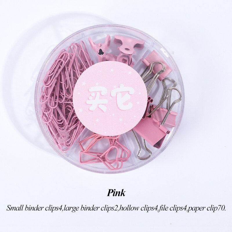 Office Metal Long Tail Clip Dovetail Clip Folder Bookmark Paper Ticket Clip Assorted Clamps Study Binder Clips Binding Supplies: Pink-mai-ta
