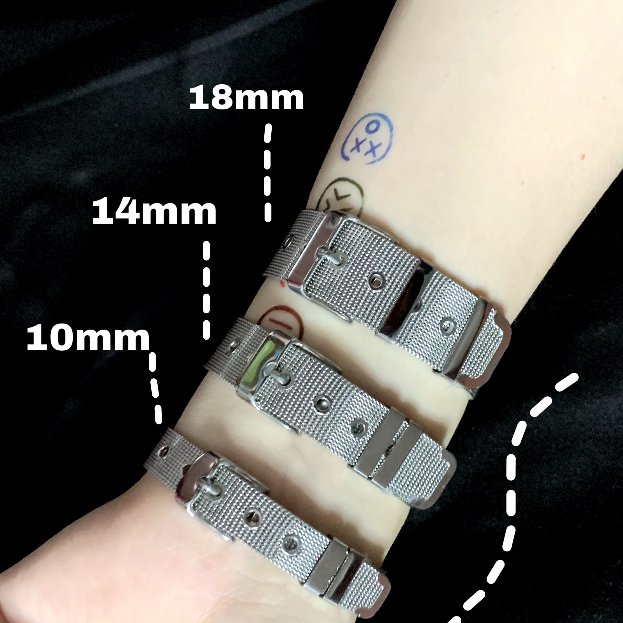 HUANZHI Hüfte hüpfen Verstellbare Edelstahl Uhr Gürtel 8-18mm Breite Titan Stahl Punk Minimalistischen Armbinde für Frauen männer Paar