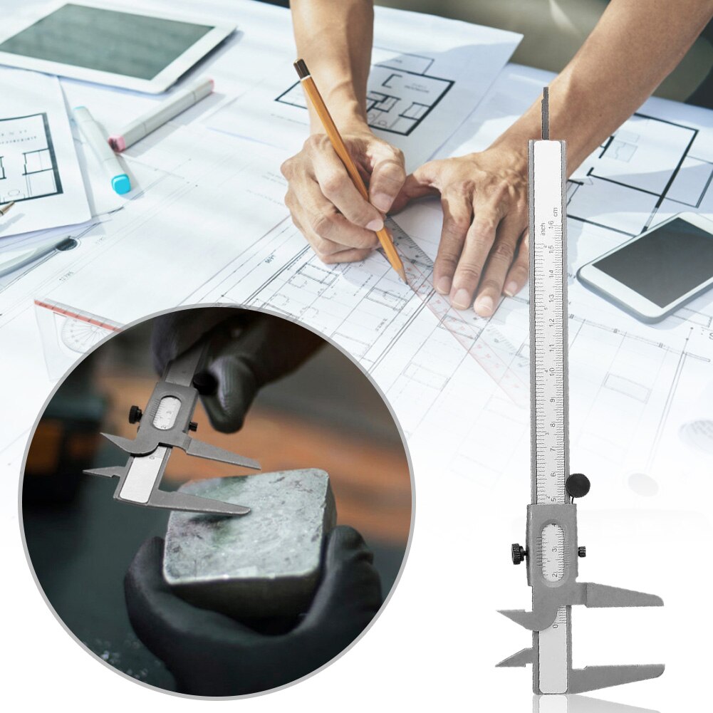 Digital Caliper Steel Carbon Micrometer 160mm High Precision Depth Measuring Tool Ruler Accuracy Gauge Mini Vernier Caliper