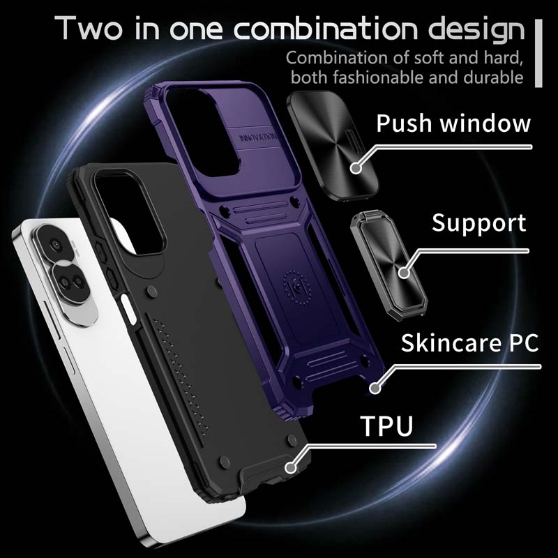 Capa de câmera com lente deslizante para honor 90 lite, armadura à prova de choque, coque traseiro para huawei mate 60 pro honer90 light x50i 5g