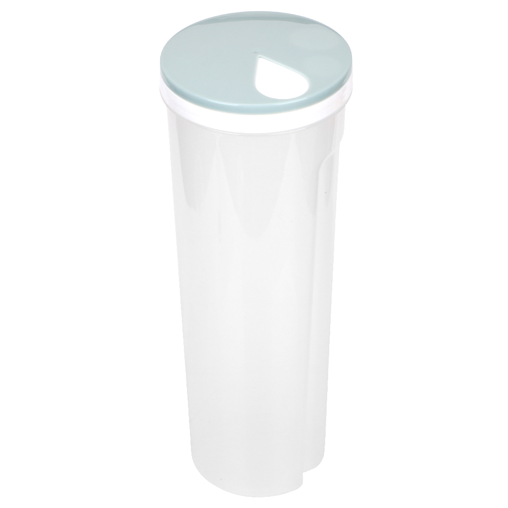 Caja de almacenamiento de plástico para Pasta de cocina con contenedor de granos de cereales y avena, caja multifunción para fideos finos: Azul