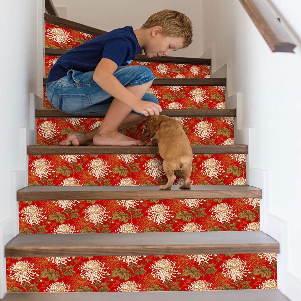 Autocollant d'escalier de Simulation 3D | Autocollant mural imperméable, impression couleur unie, 18x100cm, décoration facile à enlever, pour la maison bricolage