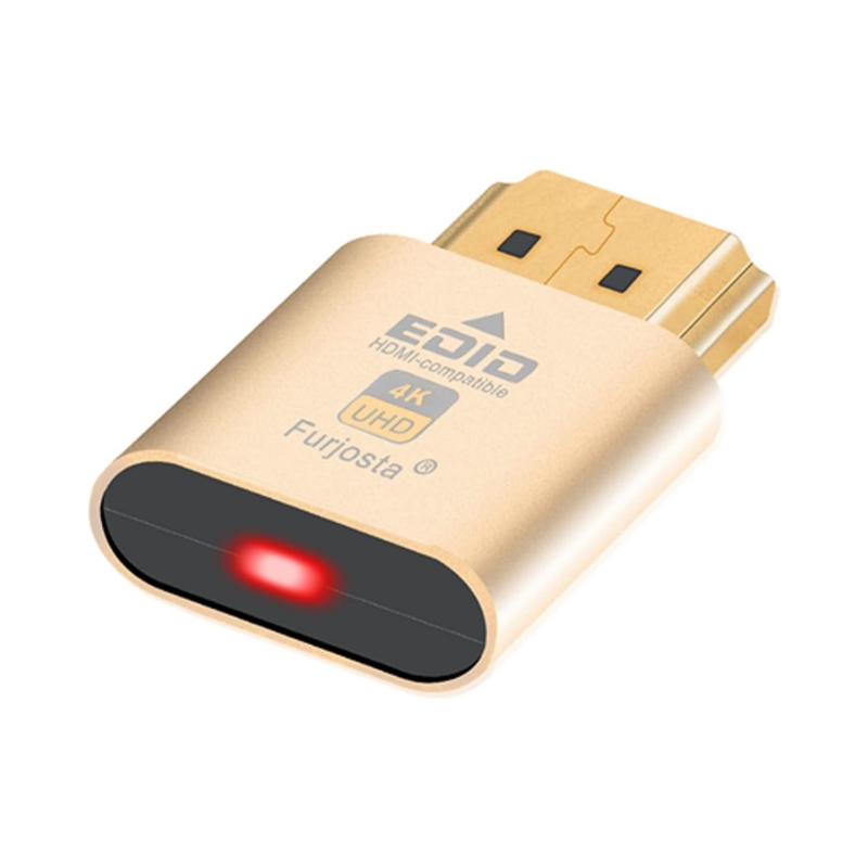 HDMI Dummy Plug | Headless Ghost Display Emulator with DDC/EDID|1080p@60Hz/2K 144Hz/4K@60Hz|Windows/Mac/Linux PC Desktop Support: Red / 1.8m