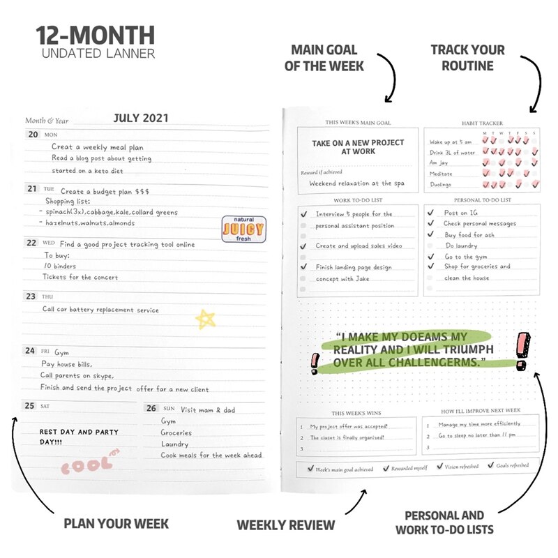 Hourly Schedule Edition Deluxe Weekly &amp; Daily Organizer with Time Slots Time Management Appointment Book