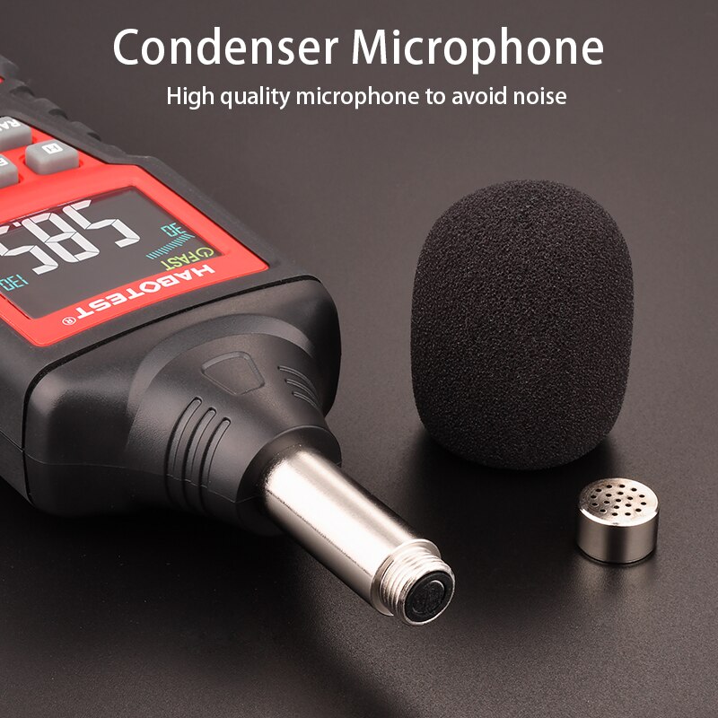 Handheld digital sound level meter HT622A noise meter 30-130dB decibel tester noise audio detector volume measuring instrument