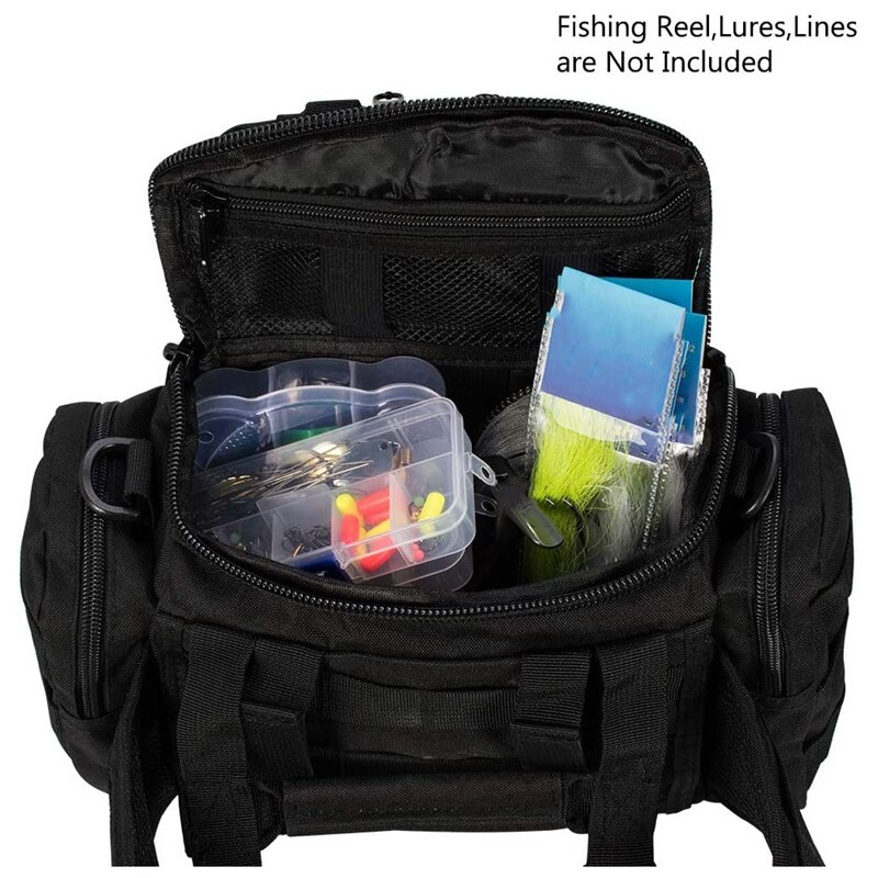 Large Capacity Fishing Tackle Storage Bag Insulated Multi-Functional Fly Fishing Holdall Pack Carryall Waist Handbag