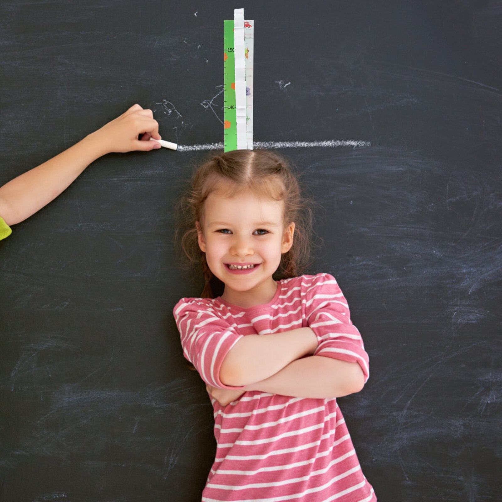 1 Set of Kids Growth Height Chart Kids Height Measuring Sticker Decorative Wall Sticker