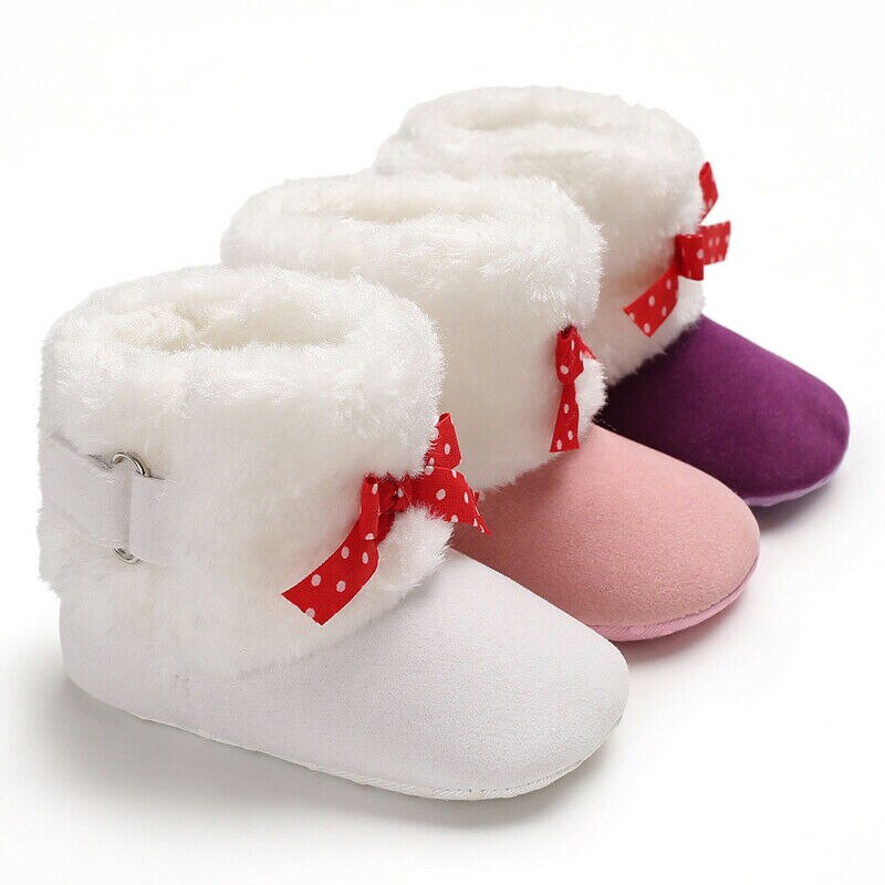 Thicken Girls Bottom Baby Soft Sole Snow Boots Soft Crib Shoes Toddler Boots Autumn Warm Snow Boots