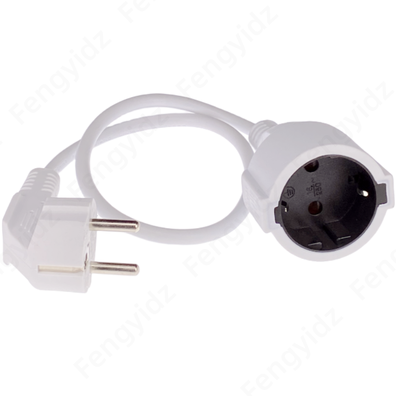 Power extension cord,Euro CEE lengthen Power cables,CEE7/7 Plug to CEE7/3 Outlet Socket extension cable 0.5M 16A ratubg