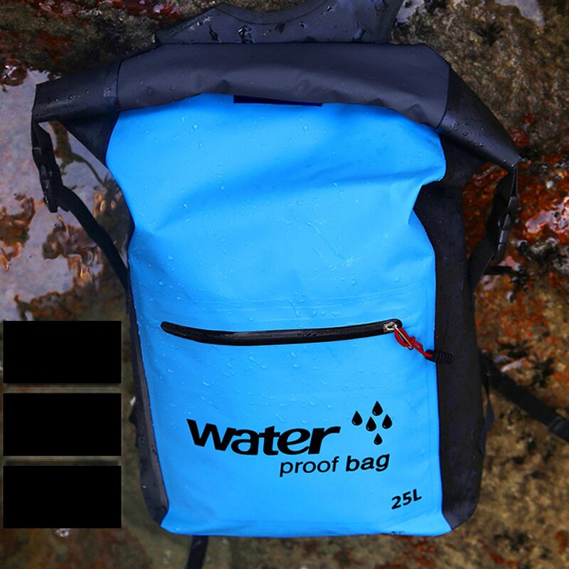 25l vandtæt rygsæk tørpose svømmetaske justerbar skulderrem flydende tørsæk til sejlads flydende sejlads rafting
