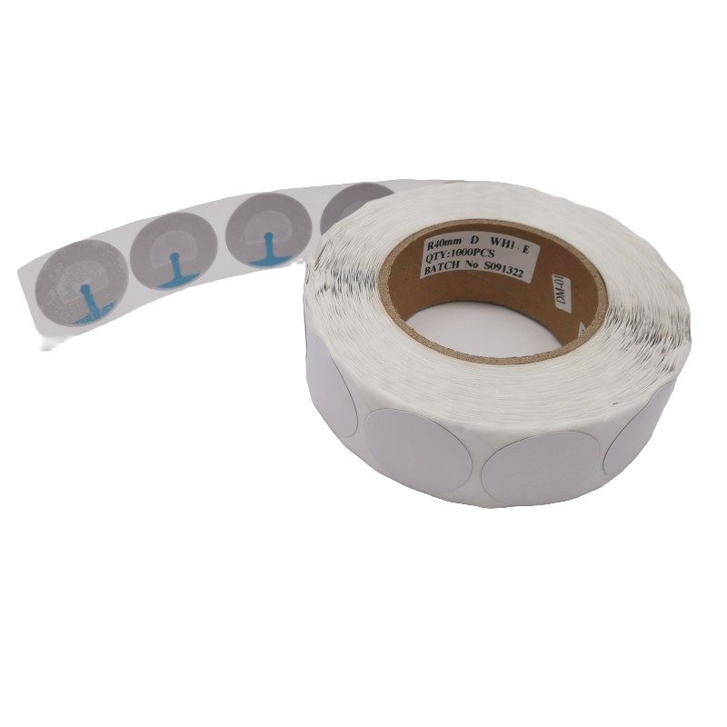 1000 stuks/rol 40mm stuks rf-alarmstickers ronde antidiefstalstickers zelfklevende beveiligingsstickers voor winkels