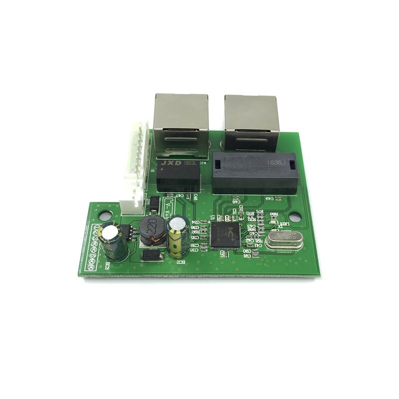 Oem Fabriek Direct Mini Snelle 10 / 100 Mbps 3-Poort Ethernet Netwerk Lan Hub Switch Board 3 Rj45 5V 12V 2 Rj45 1 * 8pin Hoofd Poort
