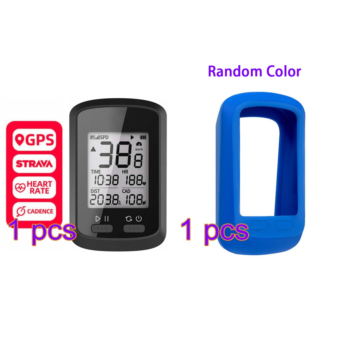 G + Gps Motorfiets Fiets Computer Stopwatch Lcd Display Waterdichte IPX7 Fietsen Compute Sport Snelheidsmeter Mileometer: style 2