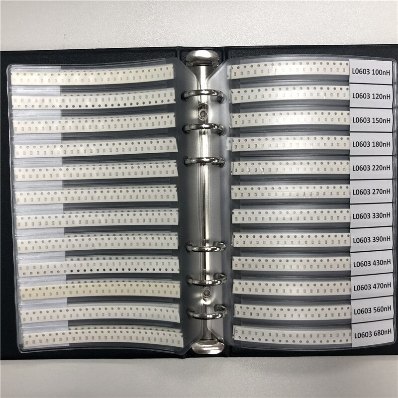 0603 SMD SMT Chip Inductor Assorted Kit 1nH~22uH 52Valuesx25 Sample Book 1300pcs