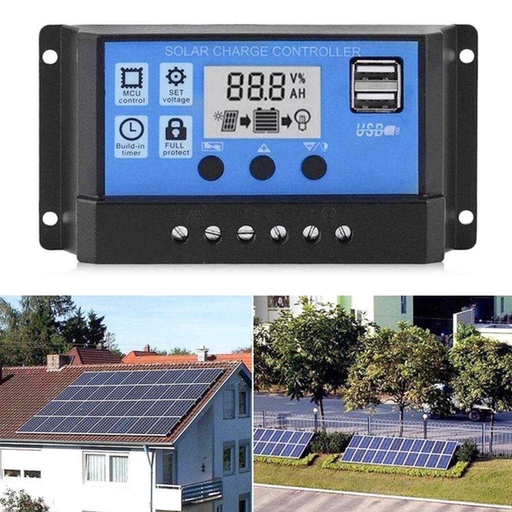 5V/1.2A Dual Usb PWM Solar Controller PWM Controller Home LCD Display Solar Controller Solar Charge Controller