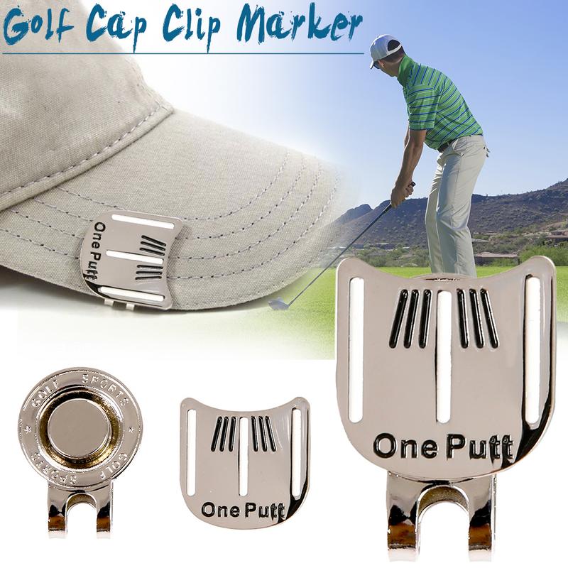 Golf hat klip golf sigter mark golf cap golfbold sigter markør legering træning hjælpemidler tilbehør