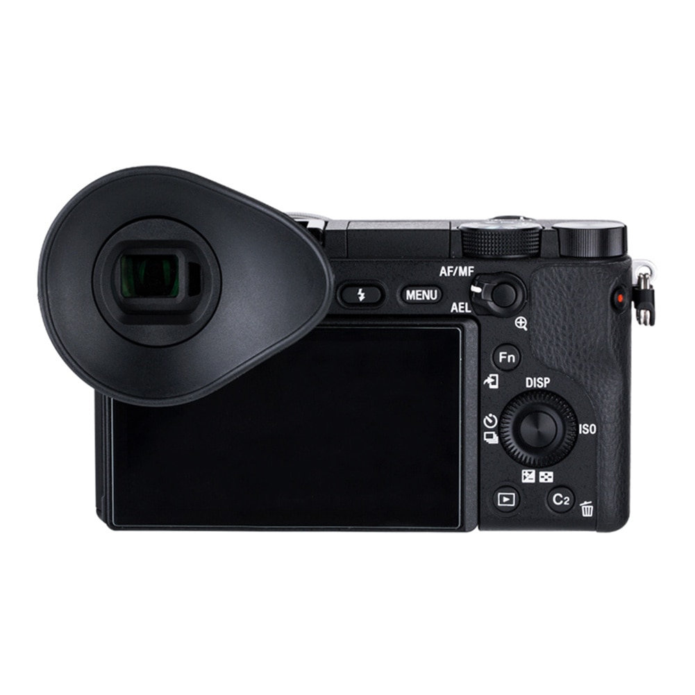 Mini udendørs kamera øjestykke stabilt stort cover 360 graders rotation ergonomisk tilbehør blød silikone til sony  a6000 a6300 nex -7