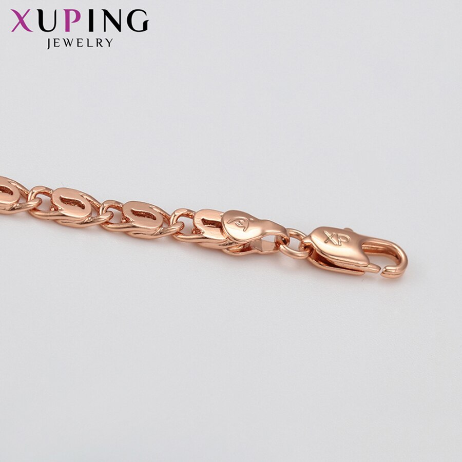 Xuping Europäischen Stil Rose Gold Farbe Überzogen Armbänder für Frauen und Männer Umwelt Kupfer Schmuck 76289