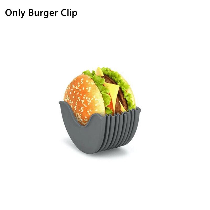 hamburger rask boks uttrekkbar silikon smultringer kompis burger ramme bekvemmelighet hjem kjøkken matte lagringsstativ burger maker form: Grå
