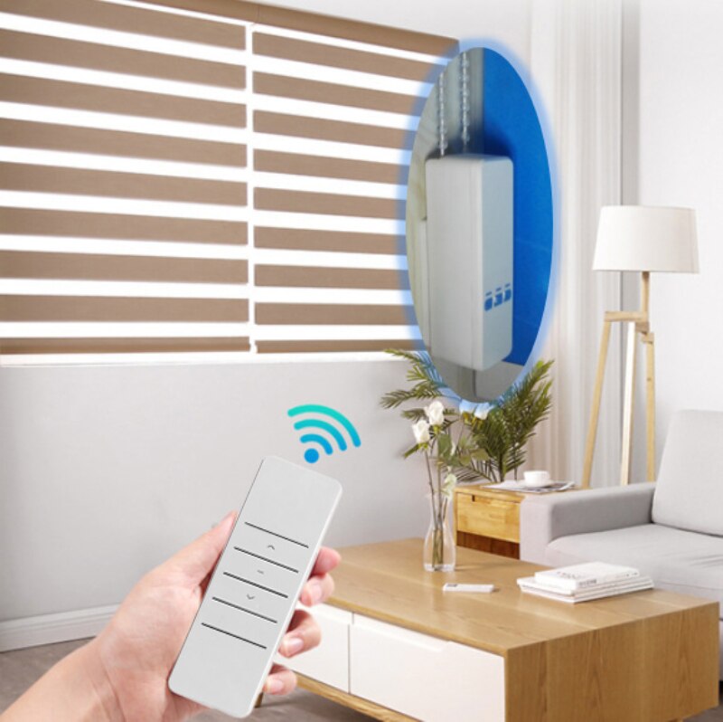 Smart Motorized Chain Roller Blinds Automation Kit Remote Control Control Via Tuya/Alexa/Google/Wifi/Smart Life Shutter Motor