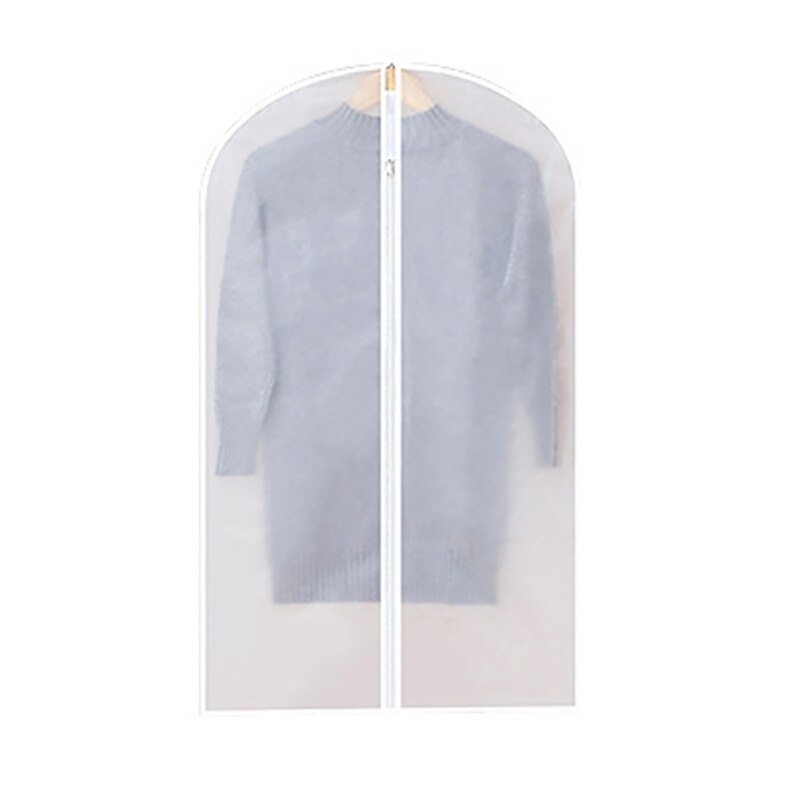 Dust Bag Clothes Hanging Garment Dress Clothes Suit Coat Dust Cover Transparent Wardrobe Storage Bags 4 Sizes: White / 60x100CM
