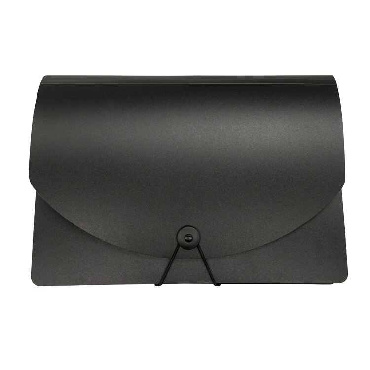 File Folder Organizer, Heavy Duty Expanding File Wallet for Home School Office, A4 Size, Black