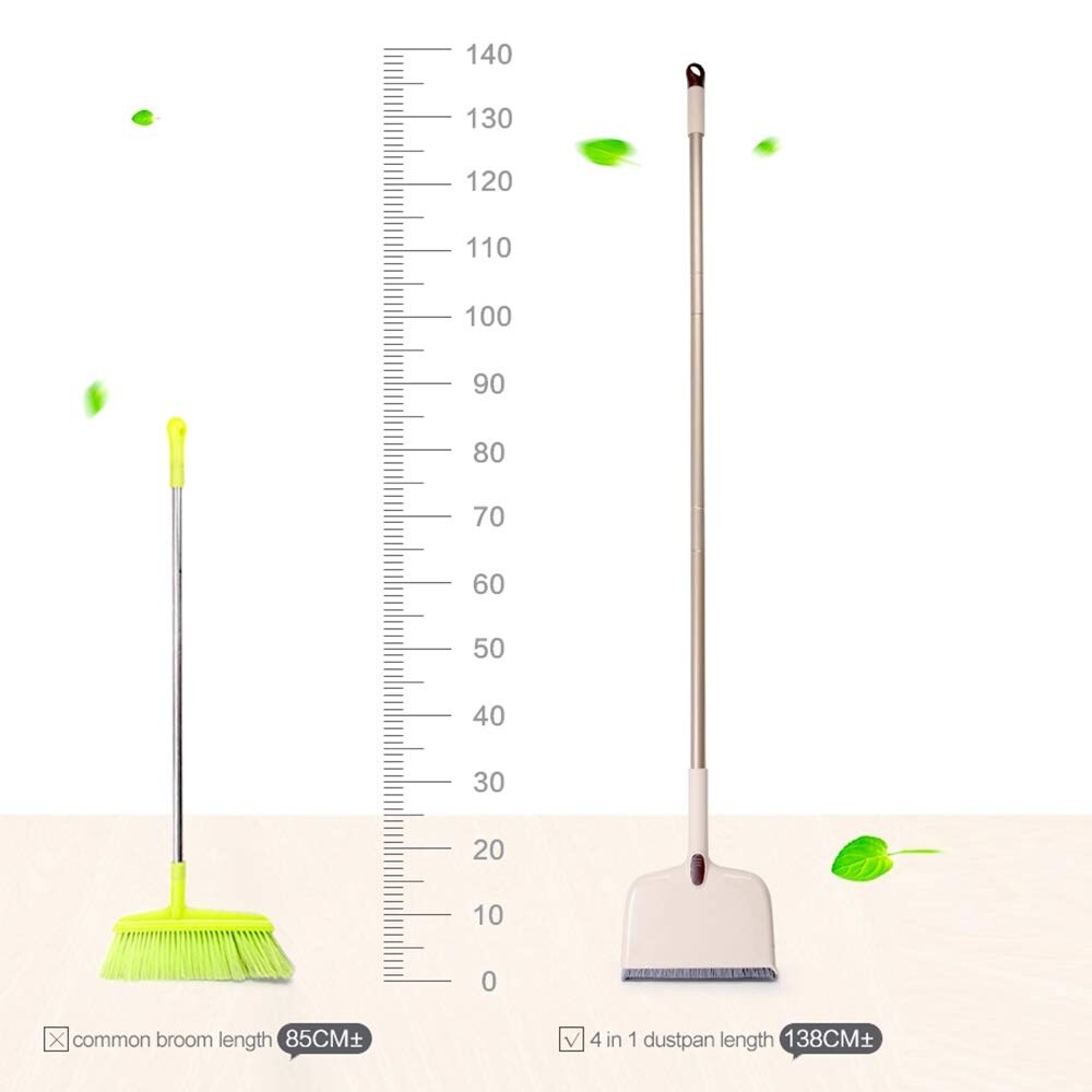 Cleanhome Hoek Bezem En Stoffer Met 54in Telescopische Haren Lange Handvat Zonder Buigen Voor Keuken Huis Schoonmaken