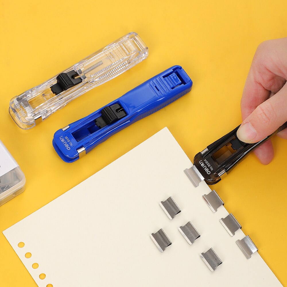 JIANWU 1pc Data Sorting Stapler Simple Practical Push Clamp Stapler Classification Folder Student Storage School Office Supplies