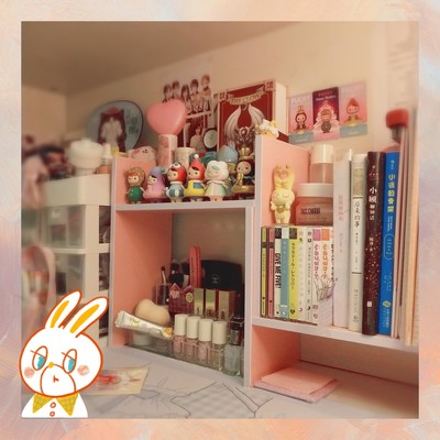 Pink wood filing products file tray magazine DIY organizer desk accessories organizer desk set