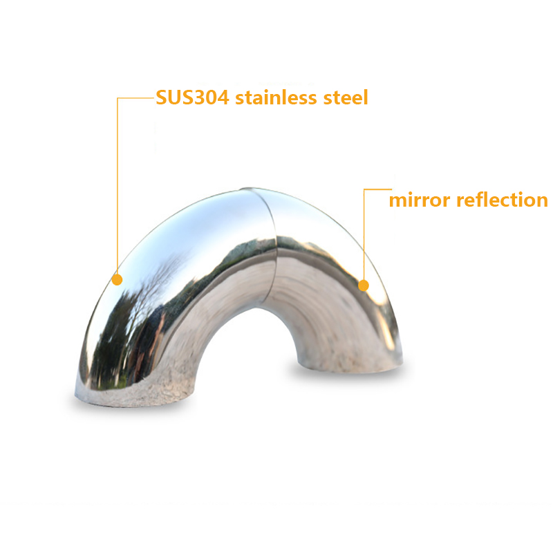 2.5 cala ze stali nierdzewnej 304 OD 63mm kolanko 90 stopni spawanie sanitarne kolanko połączenia rur polerowanie akcesoria samochodowe