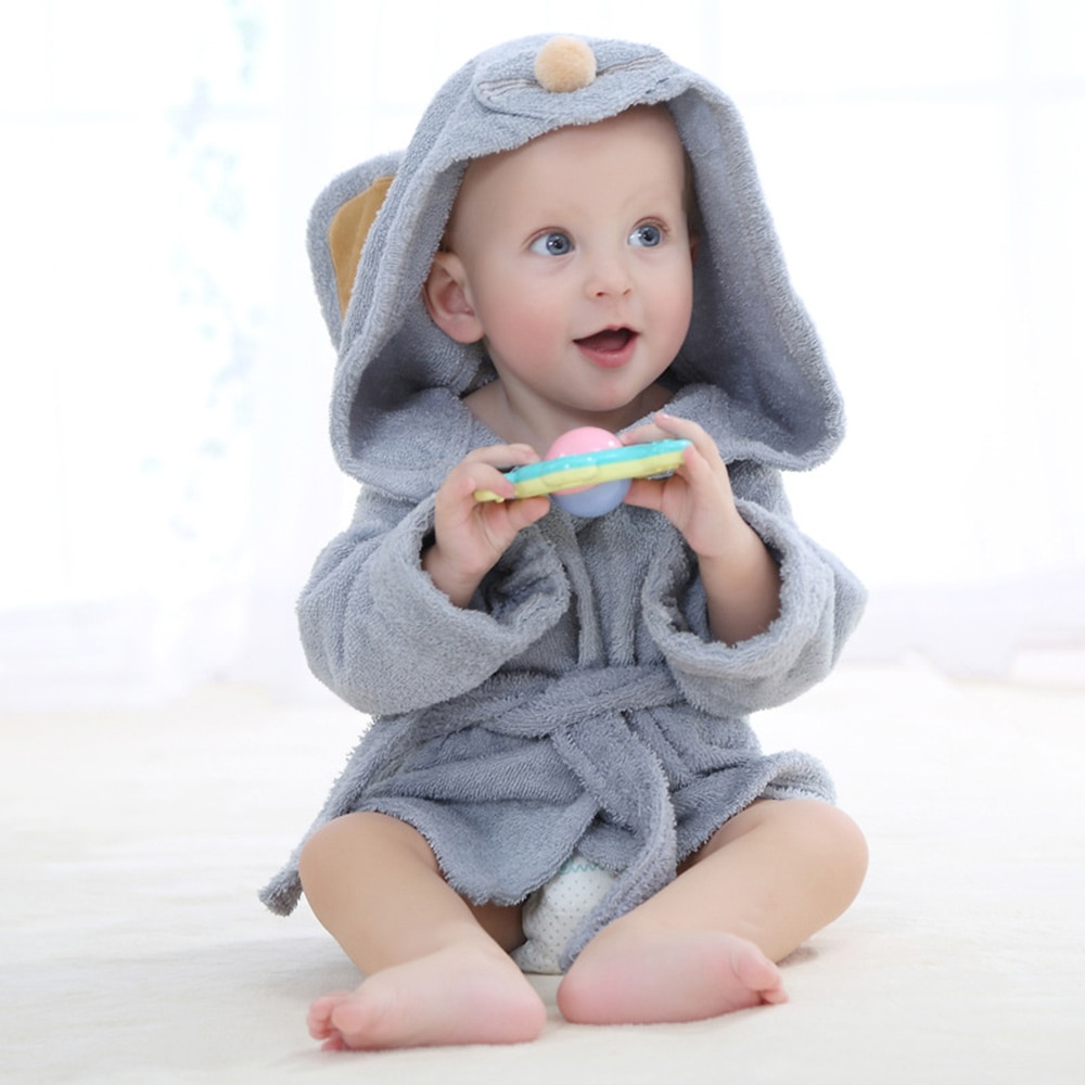 Toalla de baño para bebé, albornoz de verano con capa de algodón, toallas para bebé recién nacido, bonito de Animal, capa con capucha, Toalla de baño 0-1 año