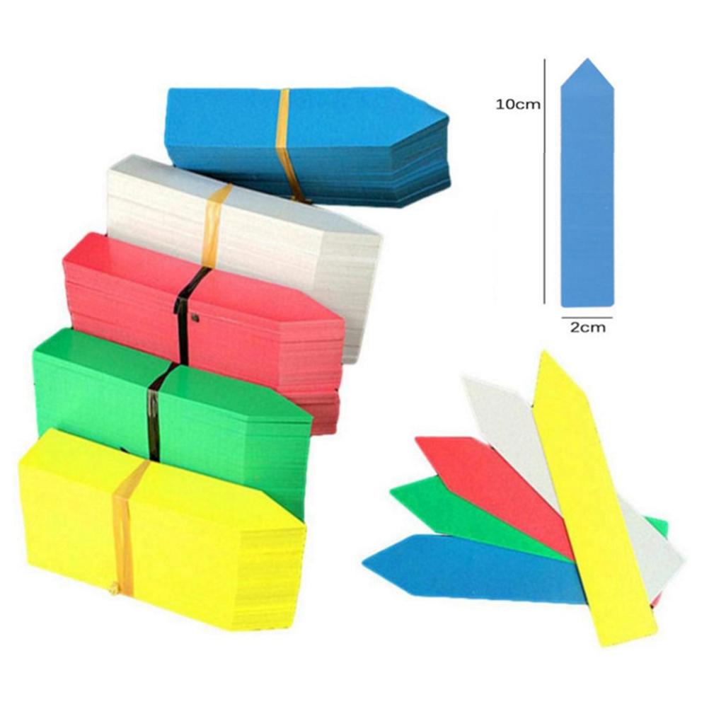 100Pc de la planta de plástico para viveros etiqueta vivero marcadores macetas planta etiquetas bandeja Mark herramientas mezclar colores