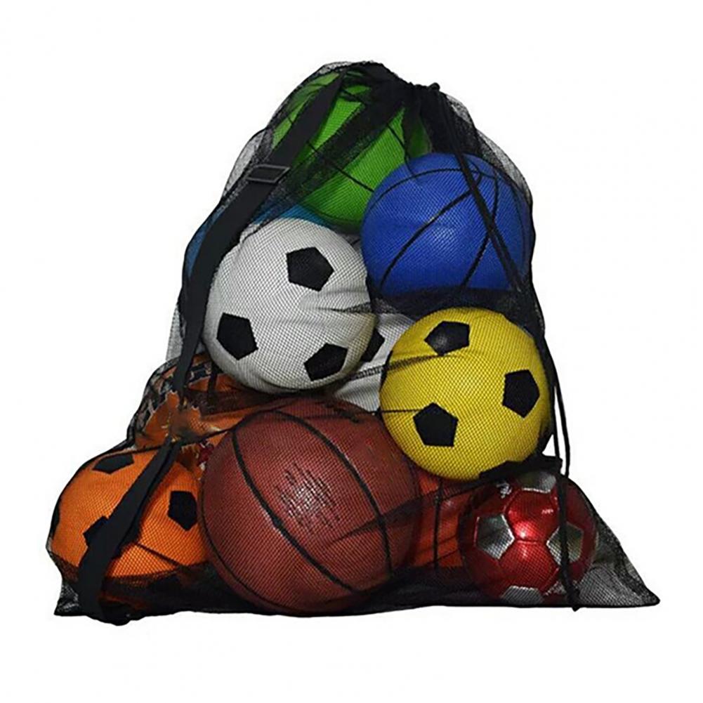 Nätutrustningsväska boll tjockare stor kapacitet dragsko sportutrustning basket fotboll sportnätförvaringsväska för barn
