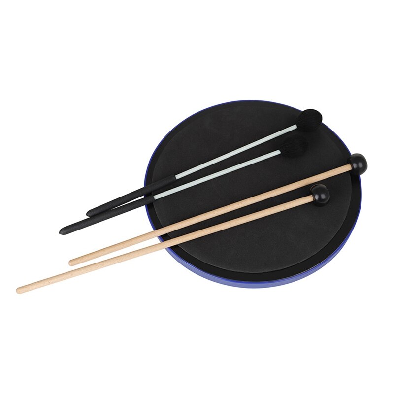 1 Pair Long Marimba Mallets And 1 Pair Rubber Mallets Sticks With Wood Handle For Percussion Bell Glockenspiel Marimba