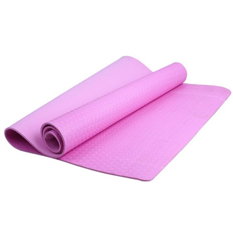 Esterilla de Yoga duradera de 4mm de grosor, almohadilla antideslizante para ejercicio, salud, perder peso, Fitness: Rosa