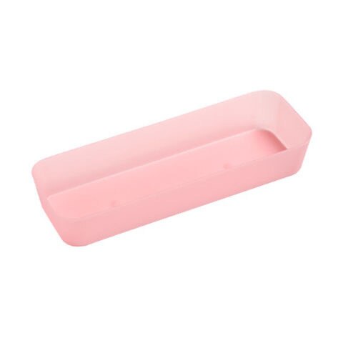 Desk Storage Drawer Divider Bathroom Kitchen Organizer Plastic Box Office Home Jewelry Makeup Organization Grocery Storage Tray: Pink M