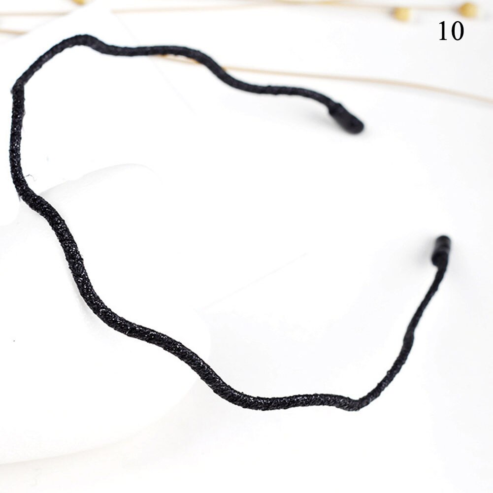 Vrouwen chique super dunne glitter haaraccessoires golvende glanzende metalen kleur hoofdband zomer haarband voor vrouwen en meisjes: 10
