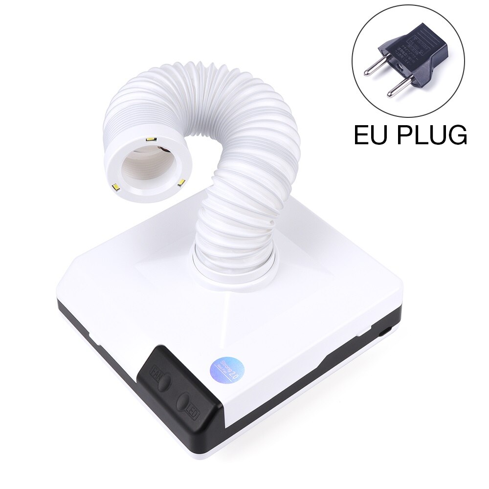 60W Starke Nagel Staub Kollektor Saug Staub Reiniger Versenkbare Ellenbogen Fan Staubsauger Nagel Manikübetreffend Staub Kollektor: EU Stecker (220-240V)