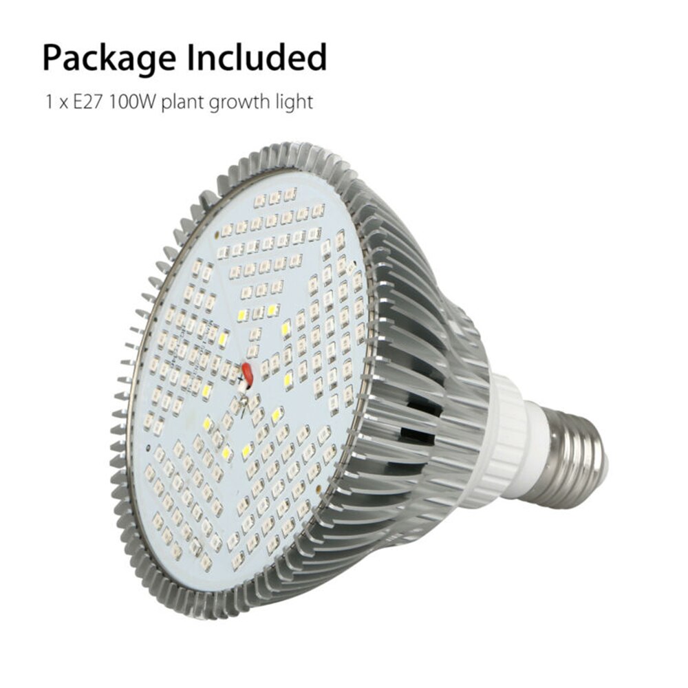 100 watt led kweeklamp voor planten,  e27 aluminium lampen met volledig spectrum, tuin, fruittuin, planten