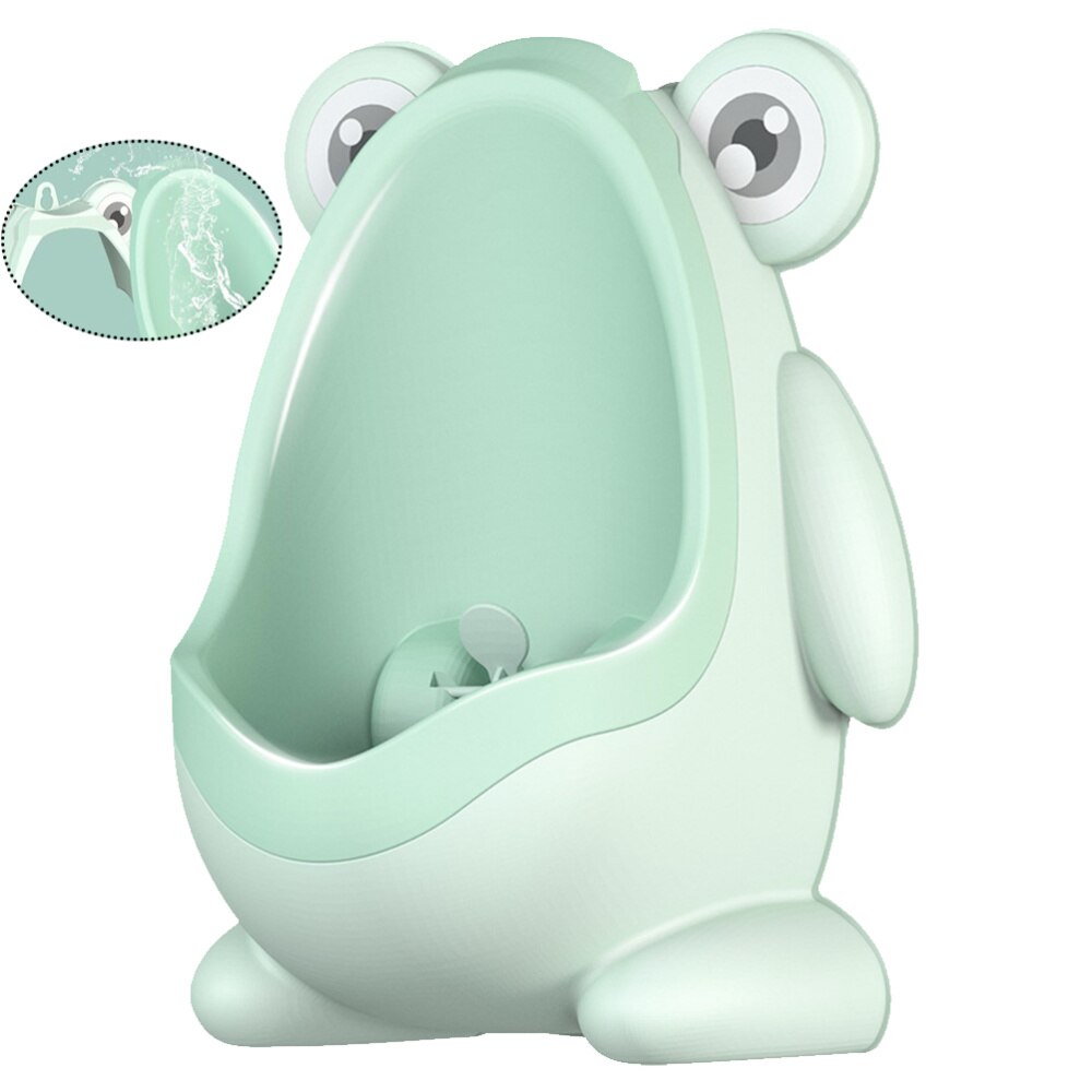 1pc låve tegneserie froske mønster stående potte toalett urinal pottetrening gutt tisse trener til takrenne (lysegrønn)