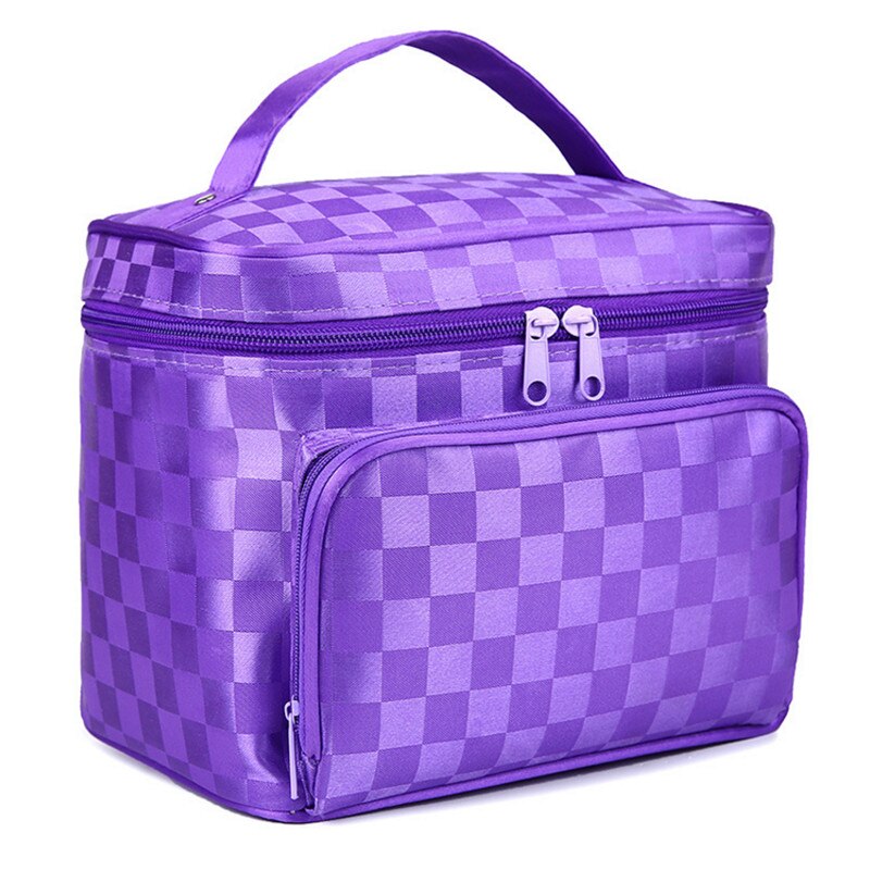 Make Up Bag Women Cosmetic Bag for Cosmetics Travel Organizer Toiletry kit female Makeup Bag and cases Large Toilet Necessaire: FG-Purple