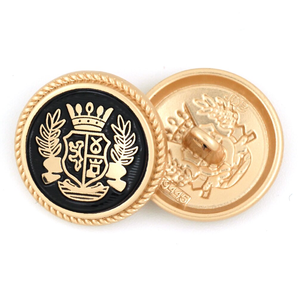 5 stuks metalen knoop ronde decoratieve knopen voor kleding diy jas blazer trui naai accessoires goud gouden knoop 15/20/25mm