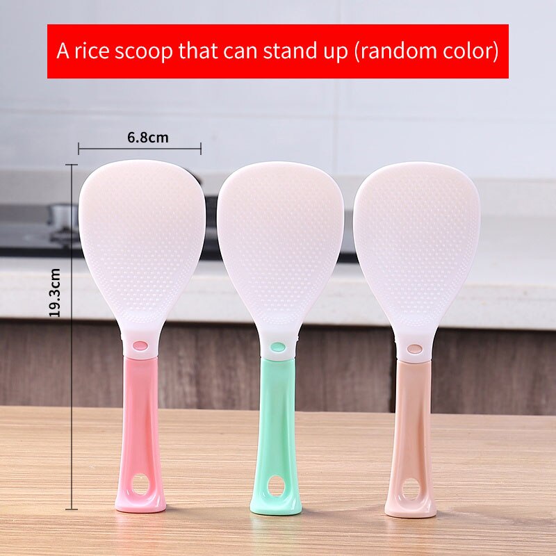 Pala de arroz antiadherente para el hogar, cuchara vertical para servir arroz, cocina, cuchara de arroz suelta, cuchara de cocina, plástico para arroz: Rice spatula
