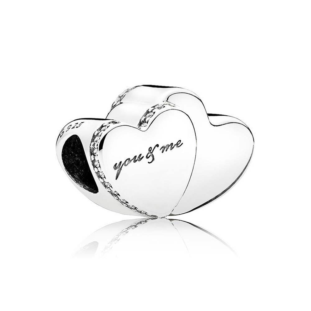 PDB ZZ 07 Silver 925 Jewelry Prototype 1:1 Natureza Dream Patterns Twain Heart-shaped Love You Jewelry Female