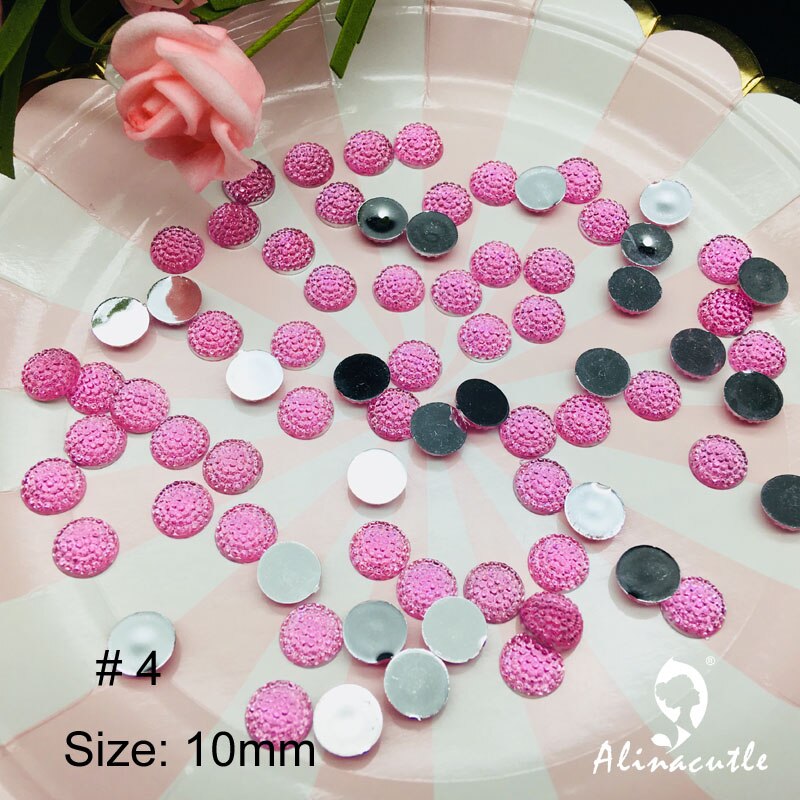 100pc 10mm gems flat bottom flat back round diamond crystals Stone Stickers gem DIY handmade Art Crafts Scrapbooking crystals