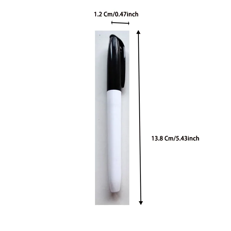 4/12 stuks whiteboard markeerstift af te vegen sneldrogende marker op waterbasis repetitief uitwisbaar zwart voor leraar schoolkantoor