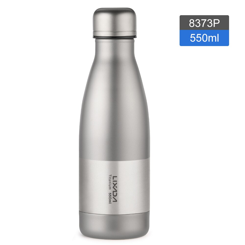 Lixada 550ml / 680ml titanium vandflaske letvægts camping sport flaske kop krus til camping vandring cykling backpacking: 8373p
