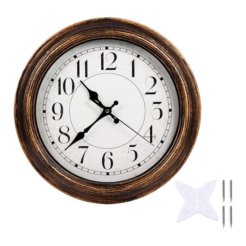 1Pc Retro Clock Decoration Nordic Style Wall Clock Household Hanging Clock