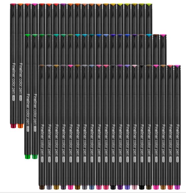 Fineliner kunst tuscher penne dobbelt spids tegning maleri akvarel pen 12 24 36 48 60 100 farver til kalligrafi tegning skitsering: 60 farver